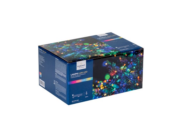 Lampki choinkowe zewnętrzne 2m 400 LED multikolor