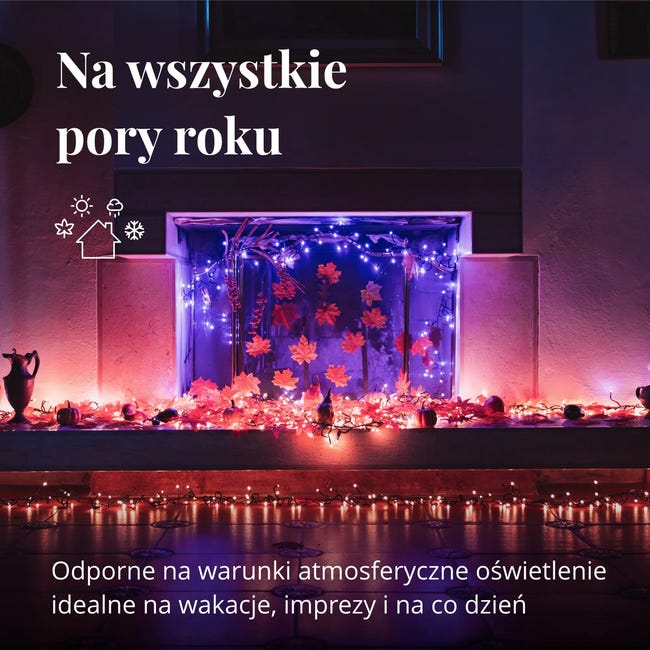 Lampki choinkowe zewnętrzne 32m 400 LED multikolor