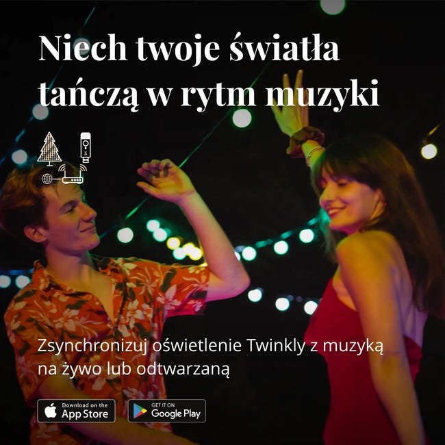 Lampki choinkowe zewnętrzne 32m 400 LED multikolor