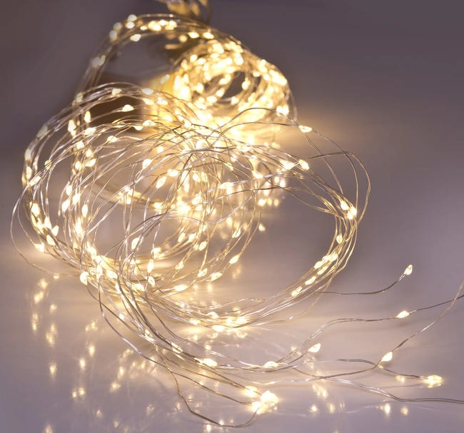 Lampki choinkowe zewnętrzne ogon 2m 200 LED ciepła biel