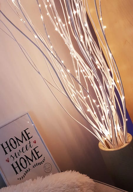Lampki choinkowe zewnętrzne ogon 2m 200 LED ciepła biel