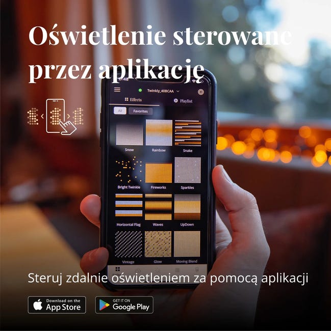 Lampki choinkowe świąteczne 48m 600 LED smart multikolor