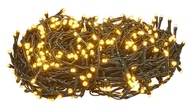 Lampki zewnętrzne 20m 400 LED ciepła biel