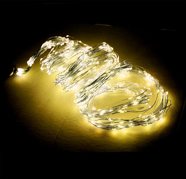 Lampki zewnętrzne LED 500 cm 672 szt. białe ciepłe