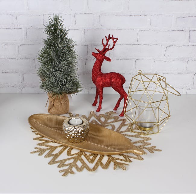 Latarenka na świeczkę Notte 14 x 18 cm złota