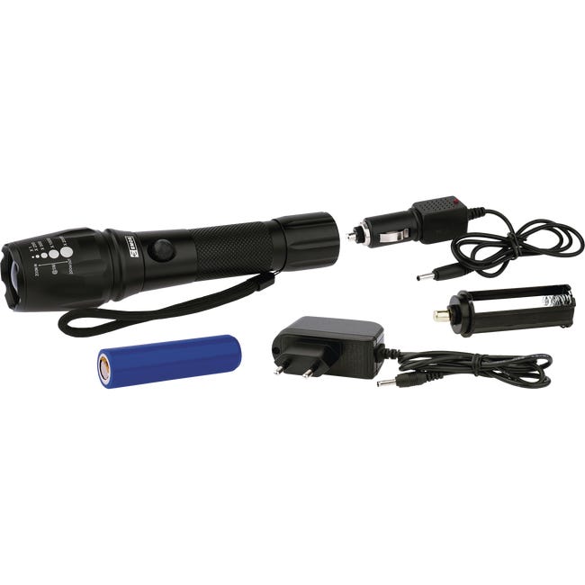 Latarka LED CREE 5W Z ZOOM Z ŁADOWARKĄ P3116 EMOS