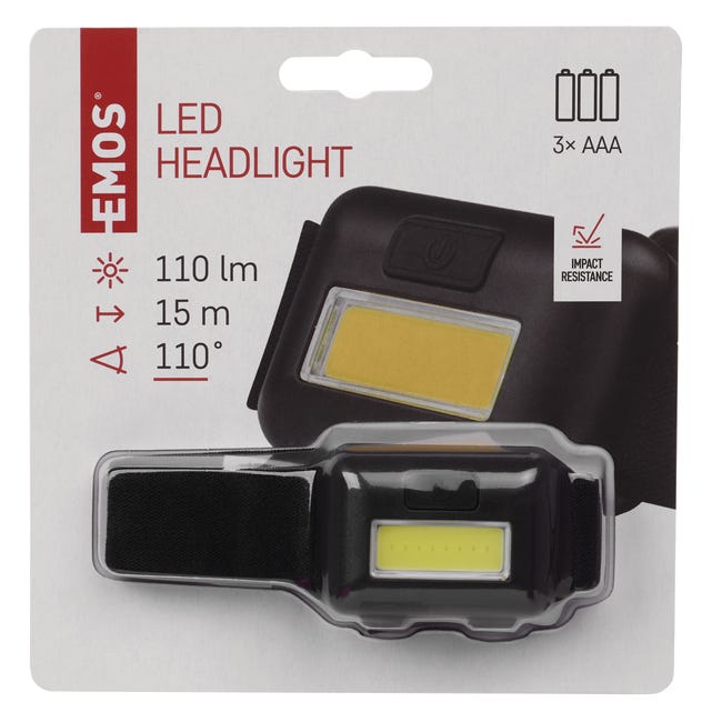 Latarka czołowa LED COB 1W 110lm 3 x AAA P3537 EMOS