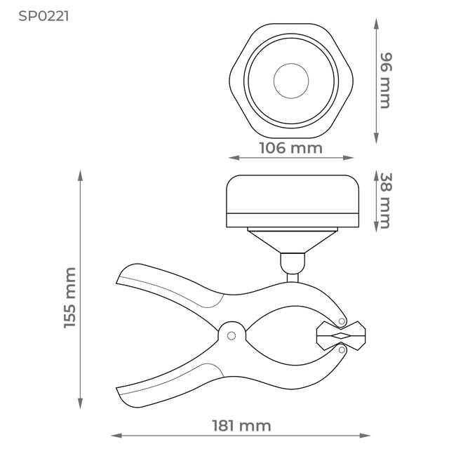 Latarka robocza COB 220LM DPM