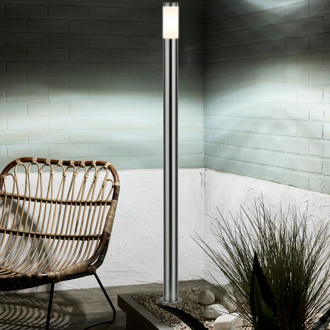 Latarnia ogrodowa Bergen srebrna E27 200 cm IP44 Inspire