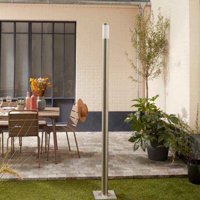 Latarnia ogrodowa Bergen srebrna E27 200 cm IP44 Inspire