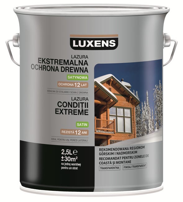 Lazura i lakierobejca EKSTREMALNE WARUNKI 2.5 l Orzech ciemny LUXENS