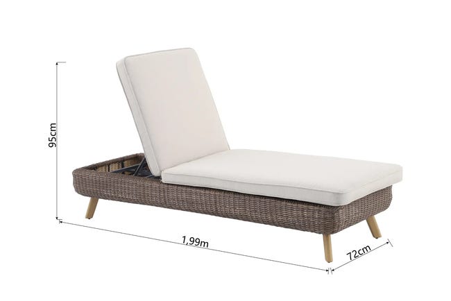 Leżak ogrodowy Nerea aluminiowo-rattanowy Naterial