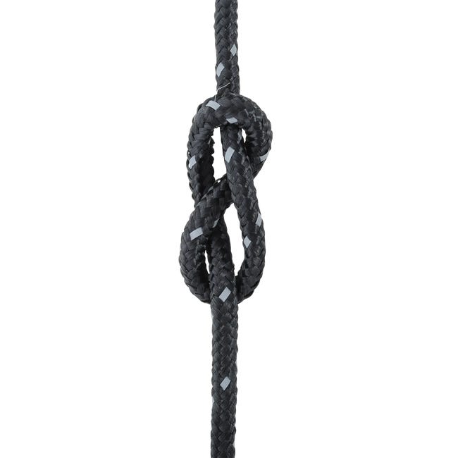 Lina PP odblaskowa 20 kg 4.8 mm x 15 m pleciona czarna