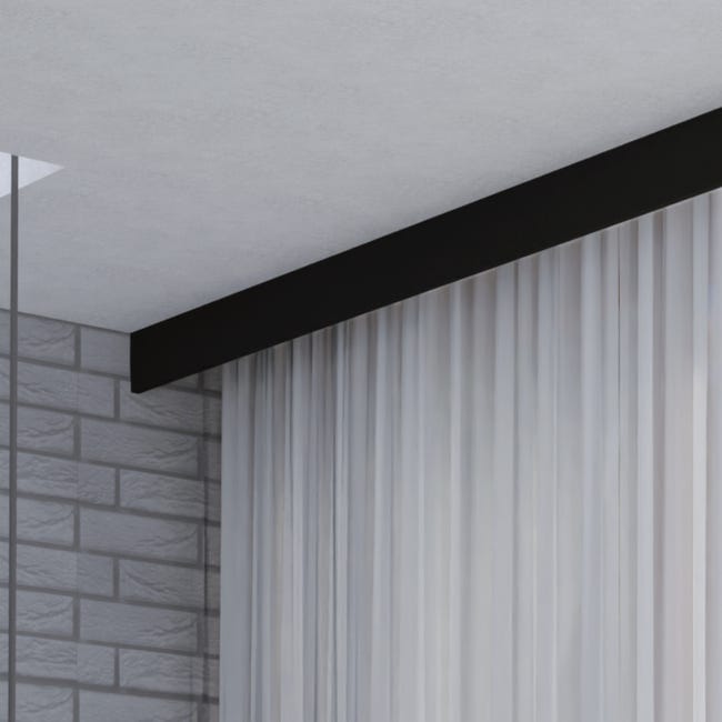 Listwa karniszowa LK-1 B do LED polimer czarna 10 x 200 cm DMS