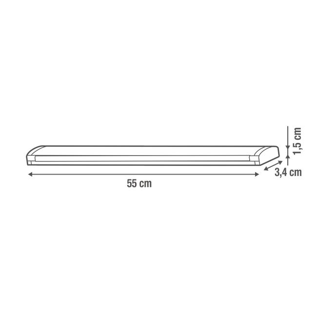 Listwa oświetleniowa Rio do szafki srebrna 55 cm LED Inspire