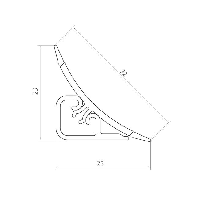 Listwa przyblatowa LB23 300 cm Korner