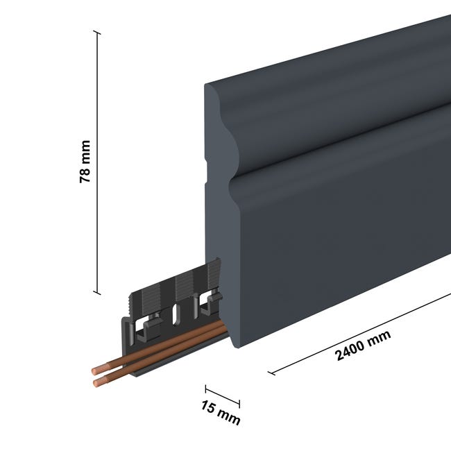 Listwa przypodłogowa MDF Biała Deko Classic 7.8 cm Artens