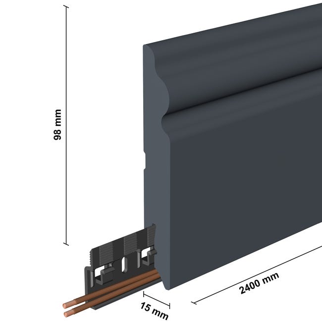 Listwa przypodłogowa MDF Biała Deko Classic 9.8 cm Artens