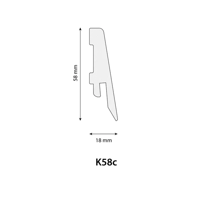 Listwa przypodłogowa MDF K58C biała 5.8 cm Krono Original