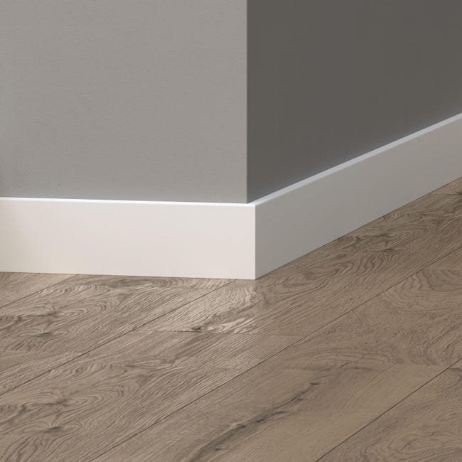 Listwa przypodłogowa MDF Kwadrat 10 cm biała Artens