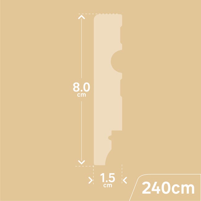 Listwa przypodłogowa MDF Orito 2 8 cm Artens