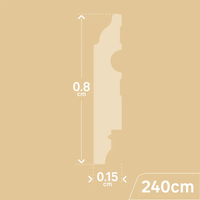 Listwa przypodłogowa MDF biała Deco 8 cm Artens