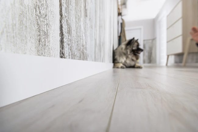 Listwa przypodłogowa MDF biała Evera 101 6.5 cm Vox