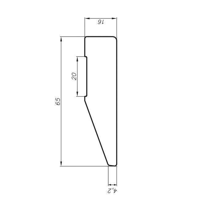 Listwa przypodłogowa MDF biała Evera 101 6.5 cm Vox
