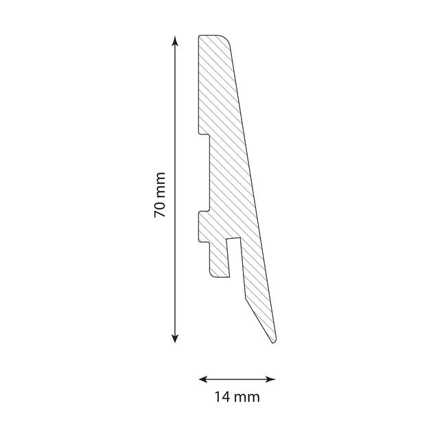 Listwa przypodłogowa MDF biała K70C 7 cm Krono original