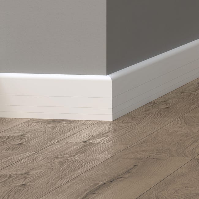 Listwa przypodłogowa MDF biała renowacyjna nakładkowa Overskirting 13,8 cm Artens
