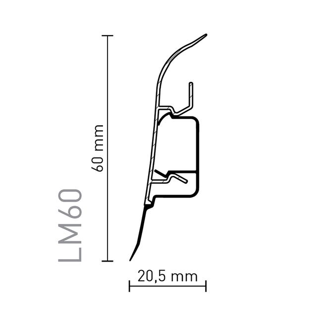 Listwa przypodłogowa PCV Dąb Ardeński LM 60 mm Arbiton