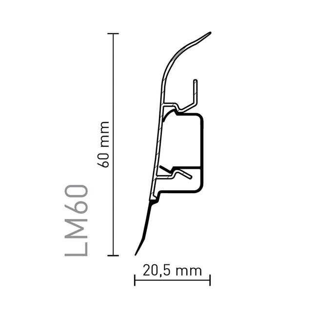 Listwa przypodłogowa PCV Dąb Bourbon LM 60 mm Arbiton