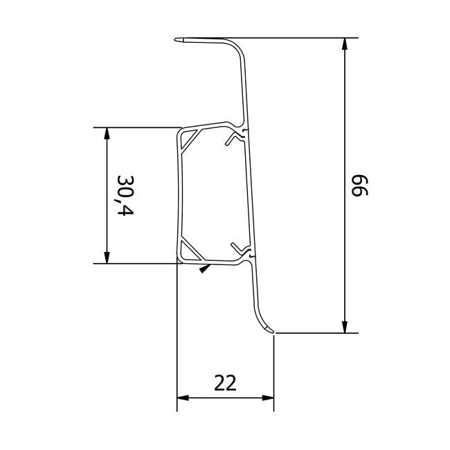 Listwa przypodłogowa PCV Dąb Czerwony 608 Esquero 66 mm Vox