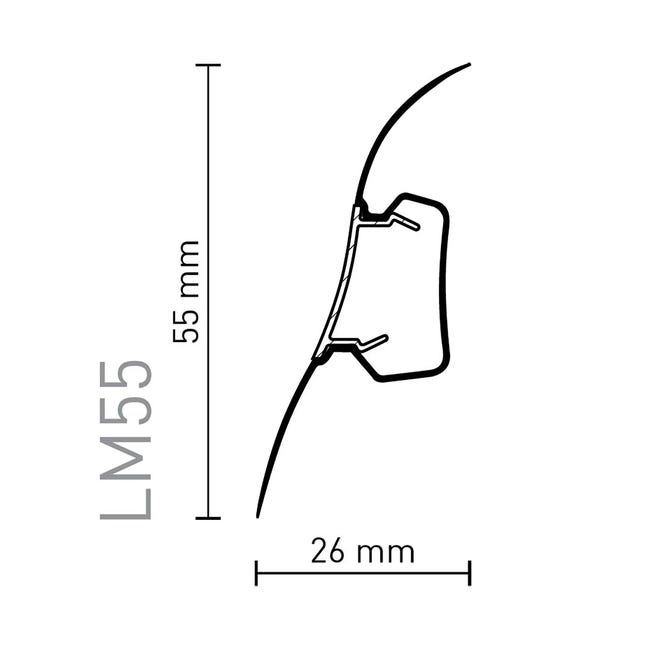 Listwa przypodłogowa PCV Dąb Liverpool LM 55 mm Arbiton