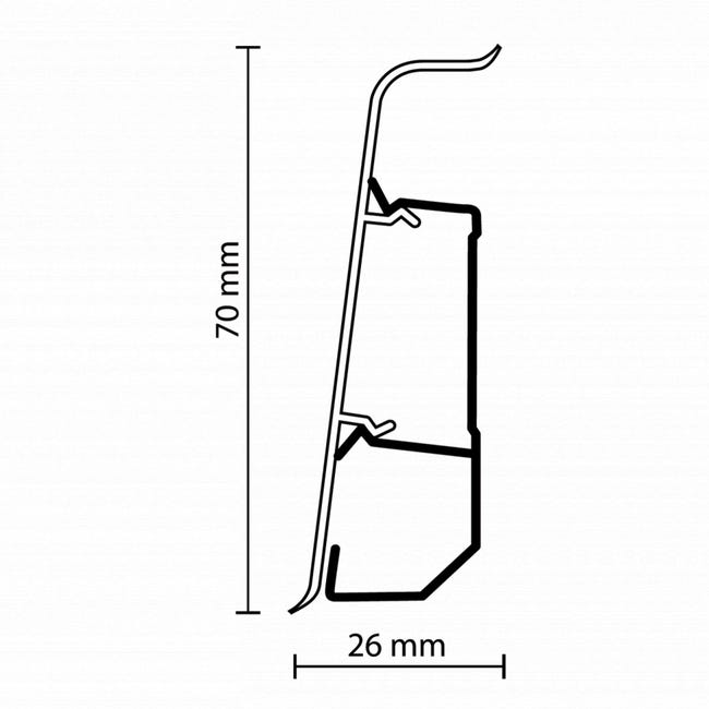 Listwa przypodłogowa PCV Dąb Ontario Indo 70 mm Arbiton