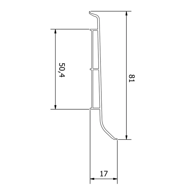 Listwa przypodłogowa PCV Linela 408 Brisbane 80 mm Vilo