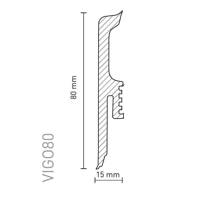 Listwa przypodłogowa PCV Vigo Biała 80 mm Arbiton