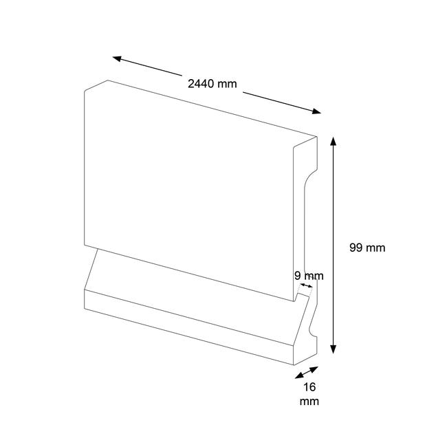 Listwa przypodłogowa XPS LED H 100 Biała Cezar