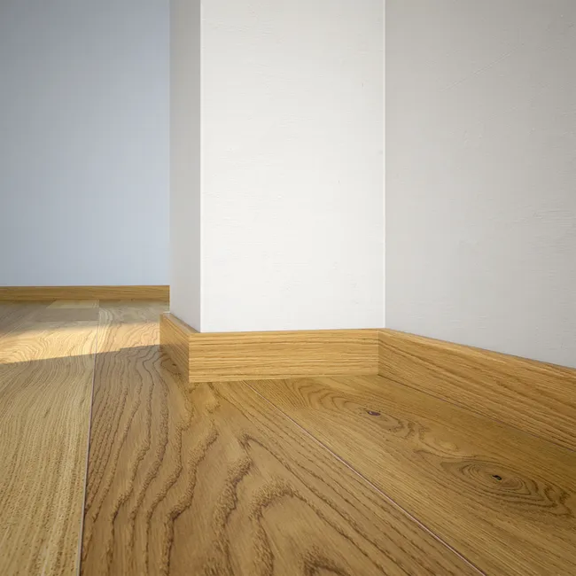 Listwa przypodłogowa drewniana lakierowana Dąb naturalny 60x2200 mm Barlinek