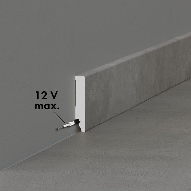 Listwa przypodłogowa polistyrenowa XPS GREY 8 cm Artens