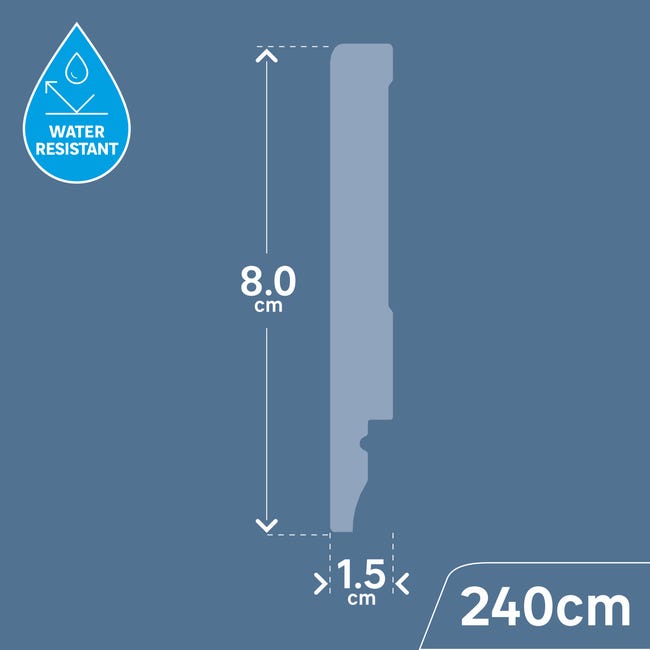 Listwa przypodłogowa polistyrenowa XPS Orito 2 8 cm Artens