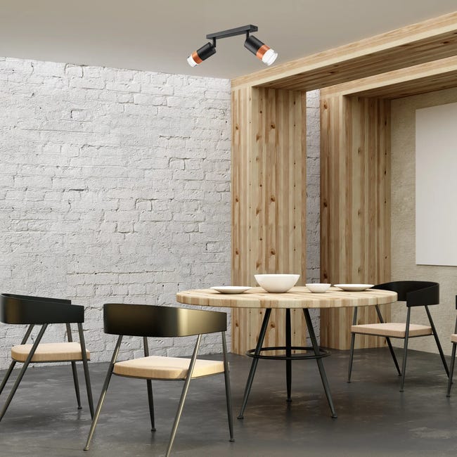 Listwa reflektorowa Aurora czarna 2 x GU10 Lamkur