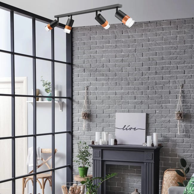 Listwa reflektorowa Aurora czarna 4 x GU10 Lamkur