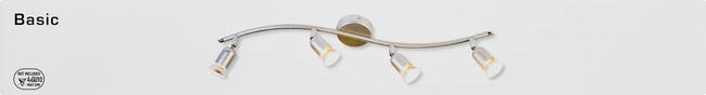 Listwa reflektorowa BASIC srebrna GU10