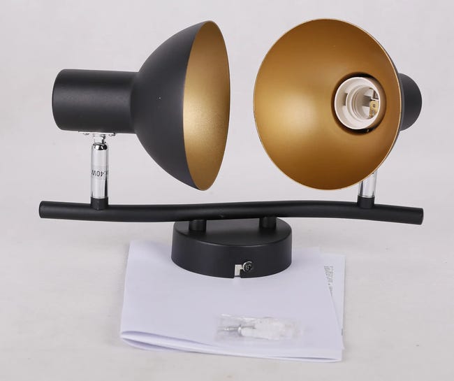 Listwa reflektorowa Diso czarno-złota 2 x E27 Candellux