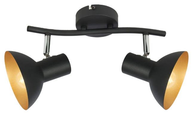 Listwa reflektorowa Diso czarno-złota 2 x E27 Candellux