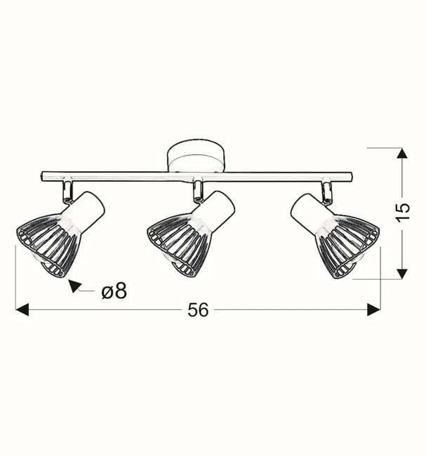Listwa reflektorowa Fly czarna 3 x E14 Candellux