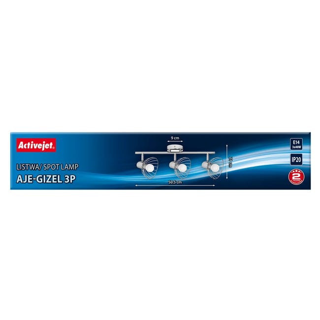 Listwa reflektorowa Gizel srebrna 3 x E14 Activejet