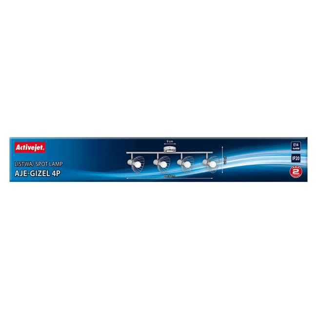 Listwa reflektorowa Gizel srebrna 4 x E14 Activejet