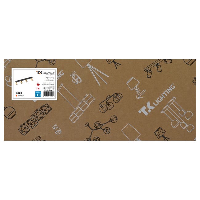 Listwa reflektorowa Huron złota 4 x GU10 Tk Lighting